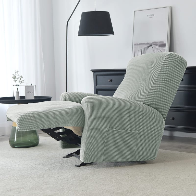 Housse de Fauteuil Relax Jacquard Gris Vert 301