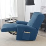 Housse de Fauteuil Relax Velours Bleu 285