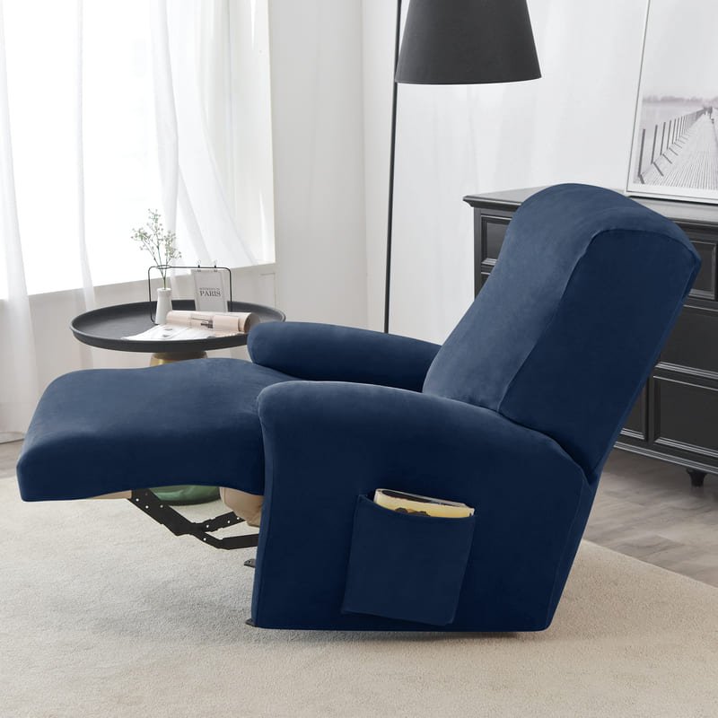 Housse de Fauteuil Relax Velours Bleu marine 277