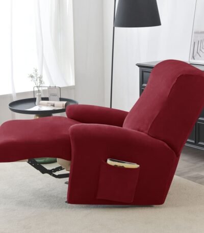 Housse de Fauteuil Relax Velours Bordeaux 280