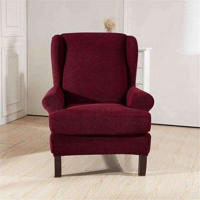 Housse Fauteuil Wingback Bordeaux 352