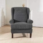 Housse Fauteuil Wingback Gris 353